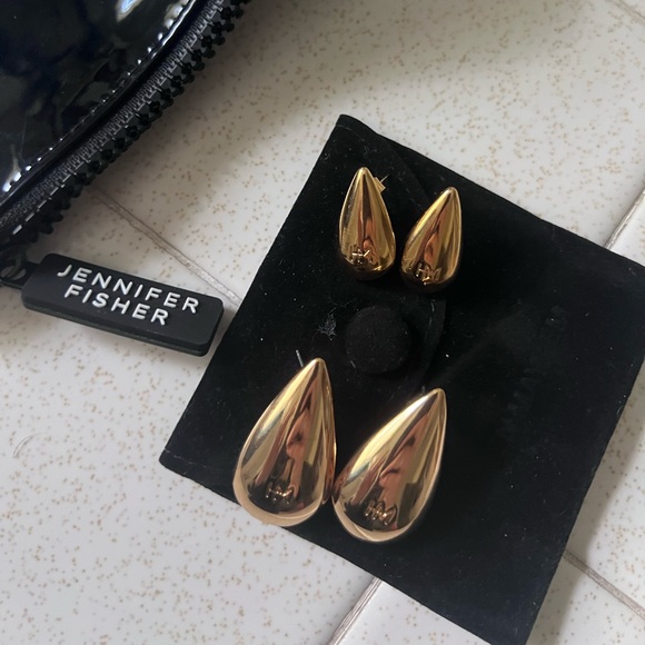 Heaven Mayhem Rain Drop Earrings - Lg & Sm - Gold - Picture 4 of 10